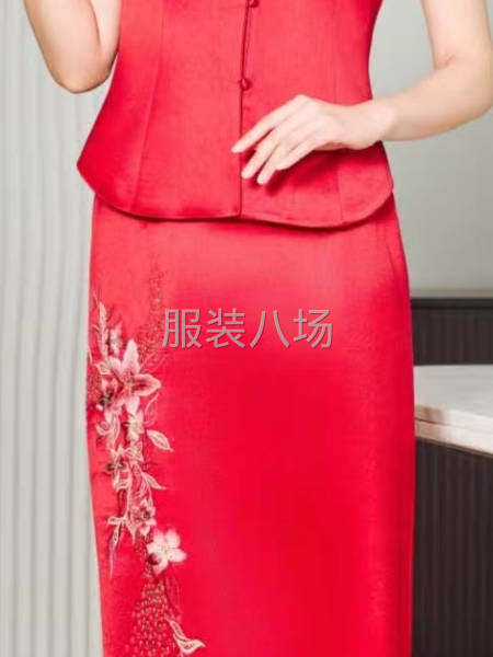 专业加工红装旗袍  新中式  国风   连衣裙  裤子-第3张图片