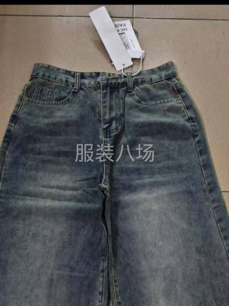 阔腿牛仔女裤没弹力-第4张图片