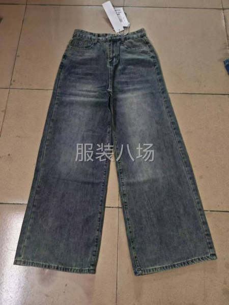 阔腿牛仔女裤没弹力-第3张图片