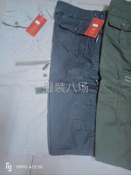 七分裤水洗裤多袋裤全棉-第2张图片