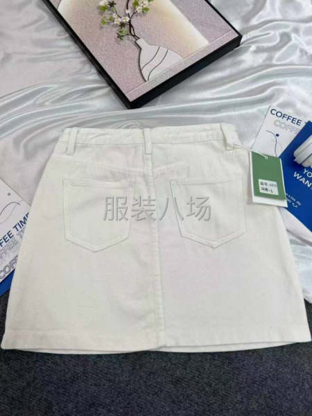 白色牛仔短裙377条全清-第6张图片