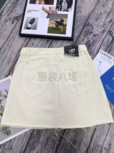 杏色半身裙女夏季新款高腰显瘦包臀百搭牛仔短裙-第7张图片
