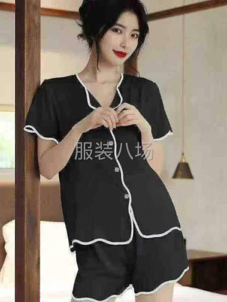 网红睡衣女夏季新款仿真丝短袖短裤-第3张图片