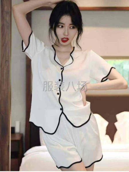 网红睡衣女夏季新款仿真丝短袖短裤-第4张图片