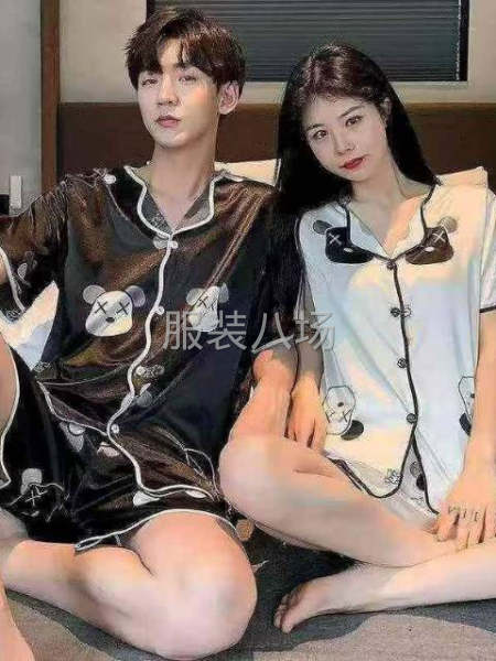 网红睡衣女夏季新款仿真丝短袖短裤-第5张图片