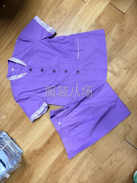 医院保洁服夏装，款式简单，面料好做-第1张图片