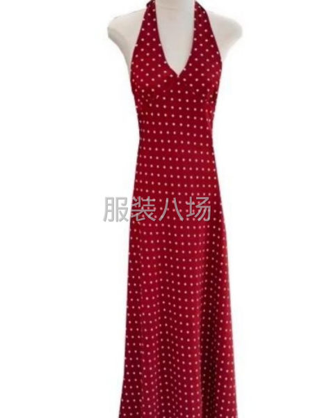 原版做法 胸垫+气质露背无袖长裙内衬2026夏季纯欲波点挂脖-第4张图片