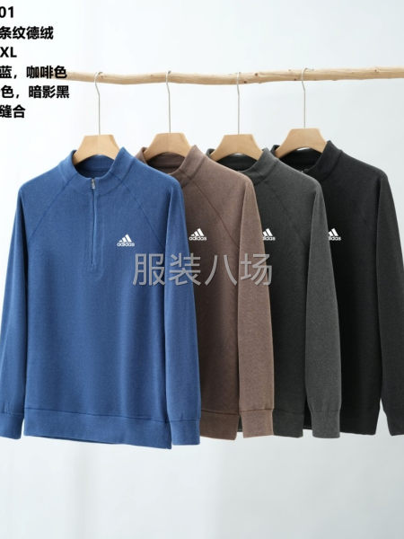 秋季上新半胸拉链热  蒙骨工艺 精品条纹-第1张图片
