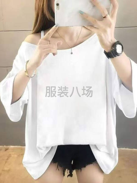 短袖吊带t恤，449件，单款4色，白色多，尺码S-XL-第2张图片