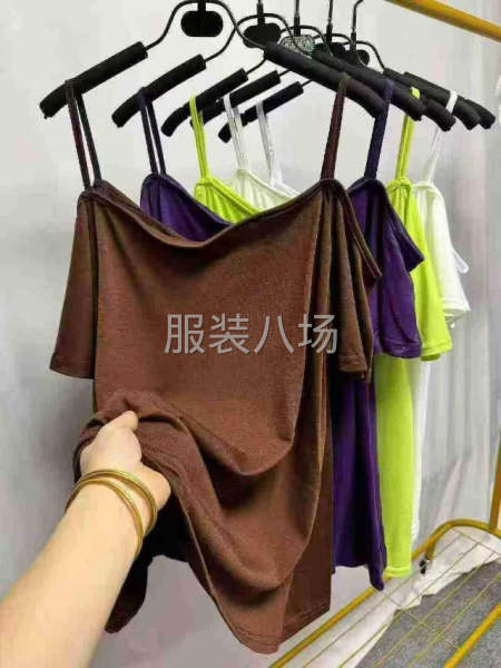 短袖吊带t恤，449件，单款4色，白色多，尺码S-XL-第5张图片