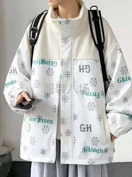 男装潮流宽松立领撞色拼接休闲夹克外套，数量：3187件，码数-第7张图片