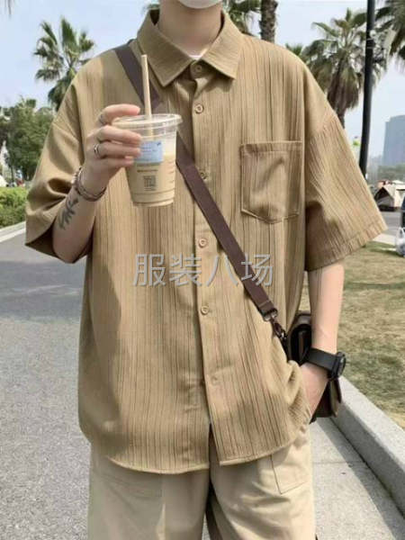 7.8清
电商仓回收1598件肌理感男士夏季薄款休闲潮牌痞帅-第1张图片
