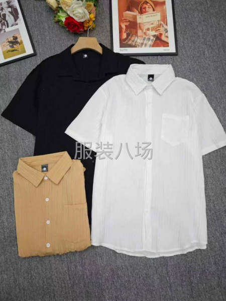 7.8清
电商仓回收1598件肌理感男士夏季薄款休闲潮牌痞帅-第8张图片
