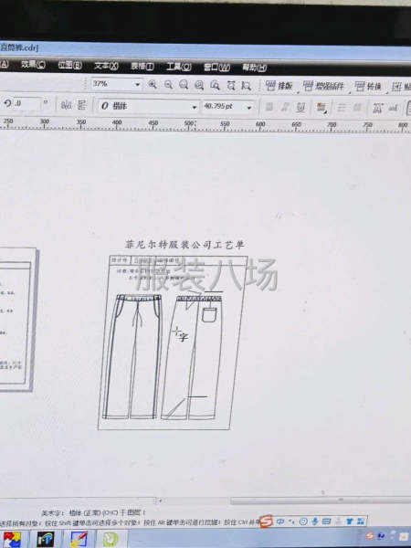 专业女裤制版，绣花，小样制作，工艺单-第2张图片