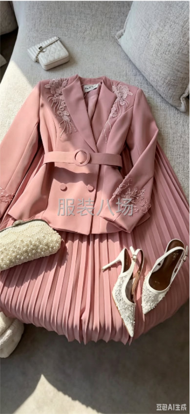 专业东中单女童套装，连衣裙，皮革：呢子短上衣，夹克-第4张图片