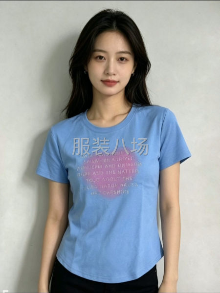新款女装辣妹烫钻T恤，90斤至130斤穿，长期供应-第7张图片