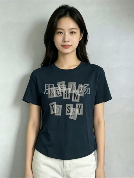 新款女装辣妹烫钻T恤，90斤至130斤穿，长期供应-第4张图片