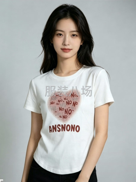 新款女装辣妹烫钻T恤，90斤至130斤穿，长期供应-第3张图片