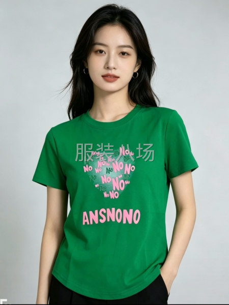 新款女装辣妹烫钻T恤，90斤至130斤穿，长期供应-第8张图片