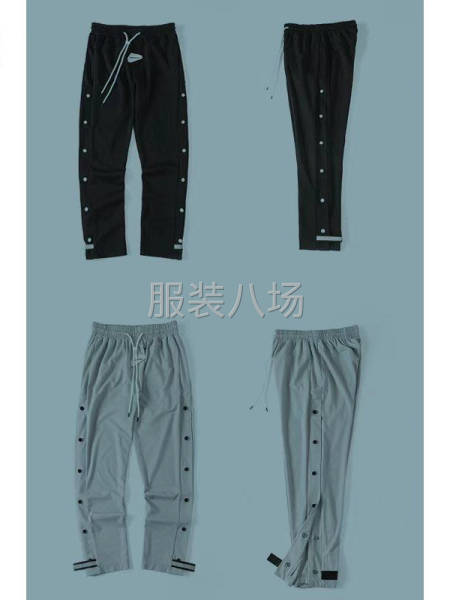 冰丝高弹排扣裤，灰黑二色，齐码-第3张图片