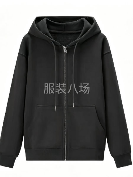 320g重磅毛圈拉链连帽卫衣 挺括有型金属拉链纯色开衫外套女-第1张图片