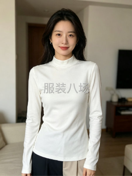 秋冬双面德绒半高领打底衫 修身显瘦长袖上衣 SMLXL-第1张图片