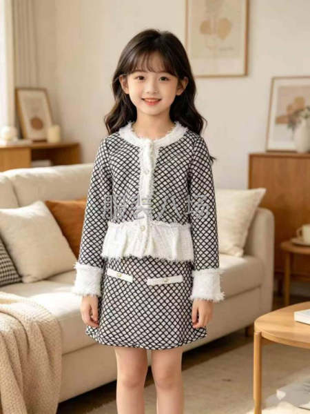 小香风中大女孩春秋套装裙-第2张图片